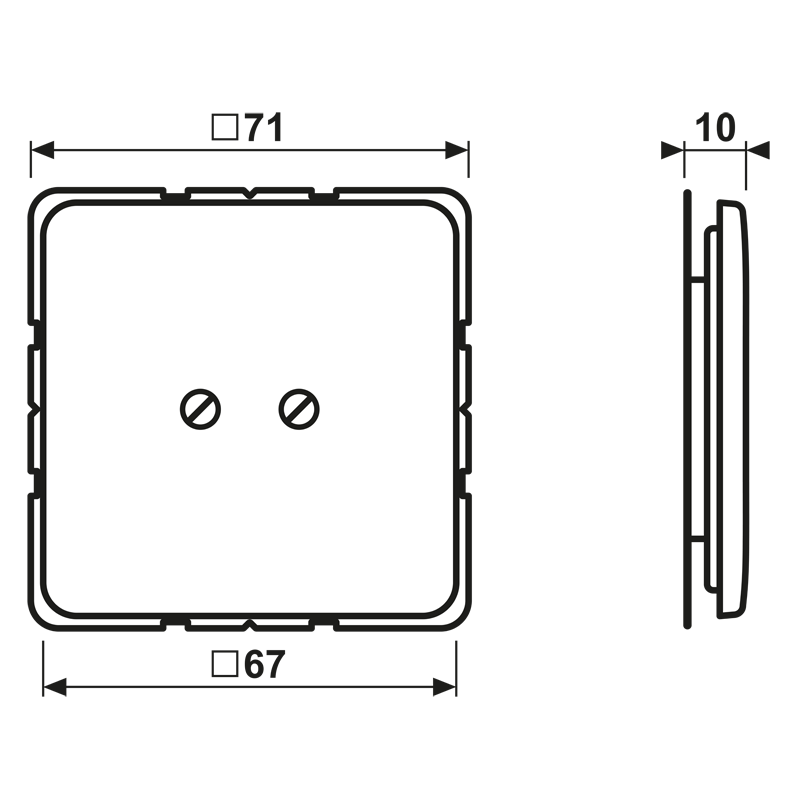 Blind-Abdeckung sw CD 561 B SW