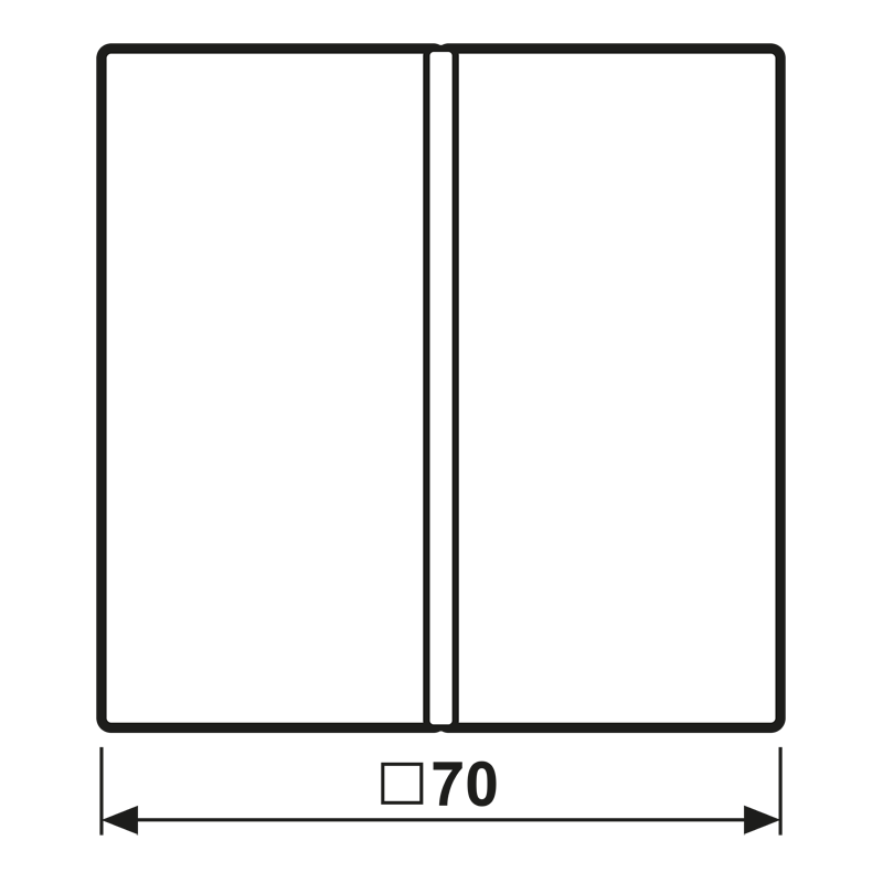 Tastensatz 1-fach ws LS 401 TSA