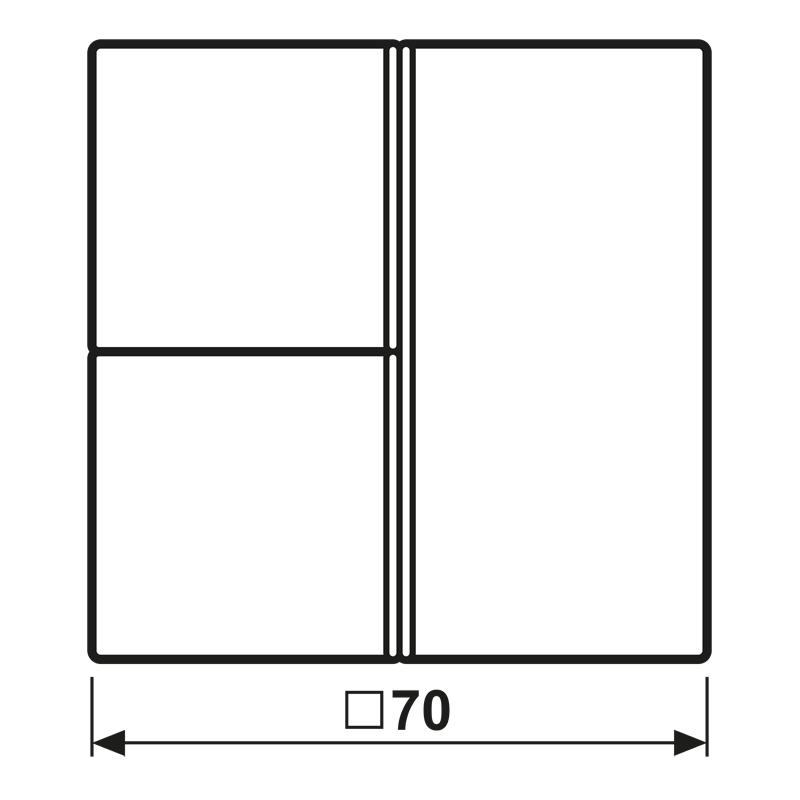 Tastensatz 3-fach alu AL 2403 TSA