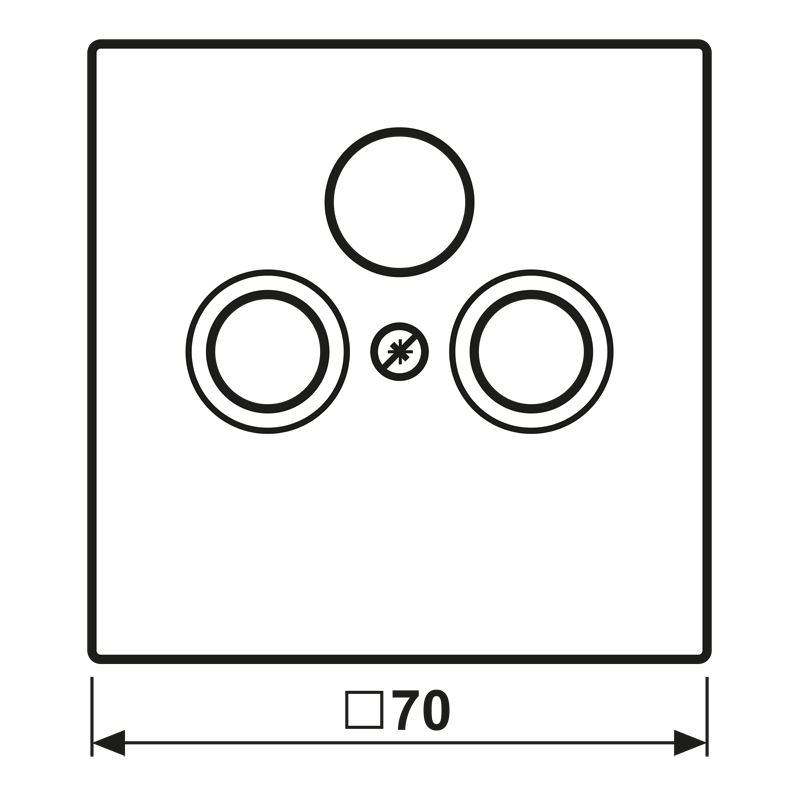 Abdeckung für Sat/BK-Dose LC 990 SAT 220