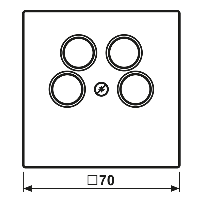 Abdeckung für SAT-TV LC 990-4 SAT2 255
