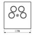 Abdeckung für SAT-TV LC 990-4 SAT2 227