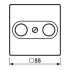 Abdeckung TV-Steckdose A 561 BFPLTV SW