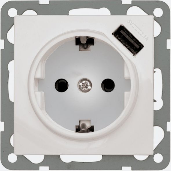 Universelle USB-Steckdose D 6511.03 SI USB