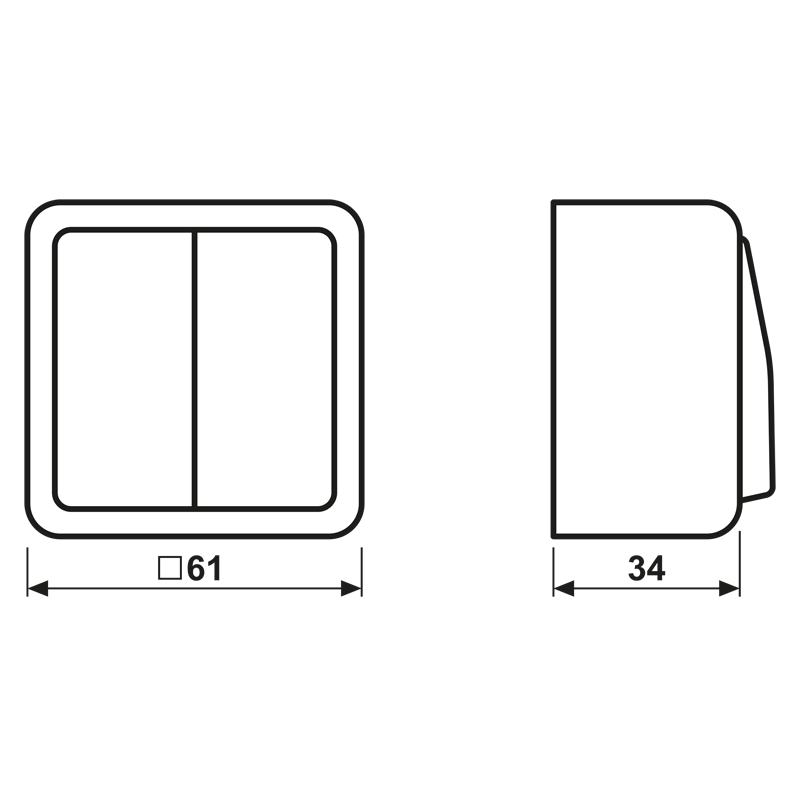 Jalousie-Wippschalter ws 609 VA