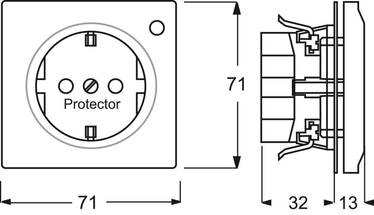 Steckdosen-Einsatz alusil 2310EUGL/VA-783-11