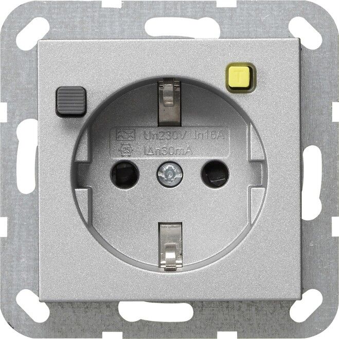 FI-Schutz-Steckdose alu 267726