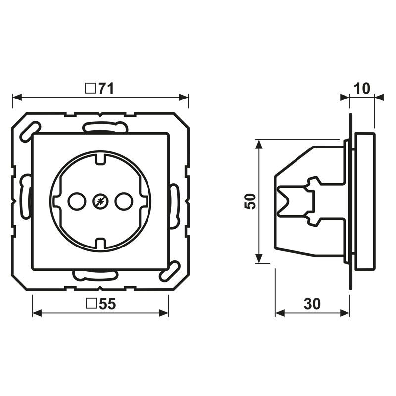 SCHUKO-Steckdose, 16 A 250 A 1521 BF