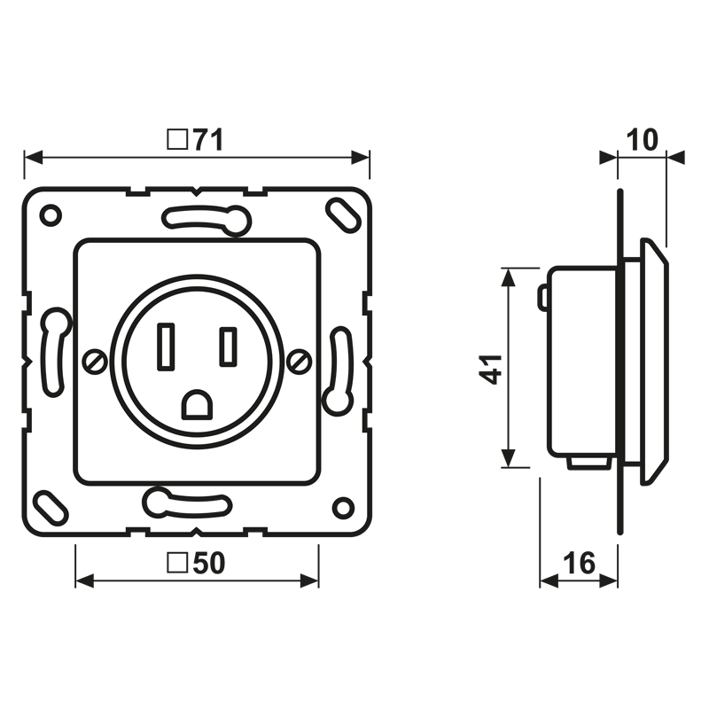 Steckd NEMA15 A125 121-15 WW