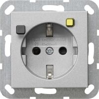 FI-Schutz-Steckdose alu 267726