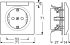 Steckdose alu/si 20 EUN-783