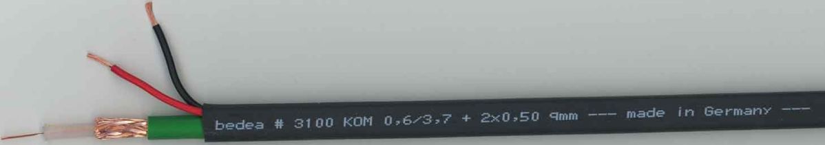 Video Kombi-Kabel KOM 0,6/3,7+2x0,75