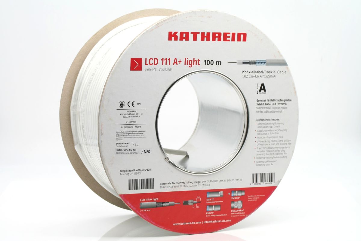 Koaxialkabel LCD111 A+ light 100m