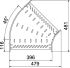 Bogen 45 Grad RB 45 640 FS