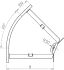 Bogen 45 horizontal,mit W 7066112