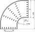 Bogen 90 horizontal, rund 7126417