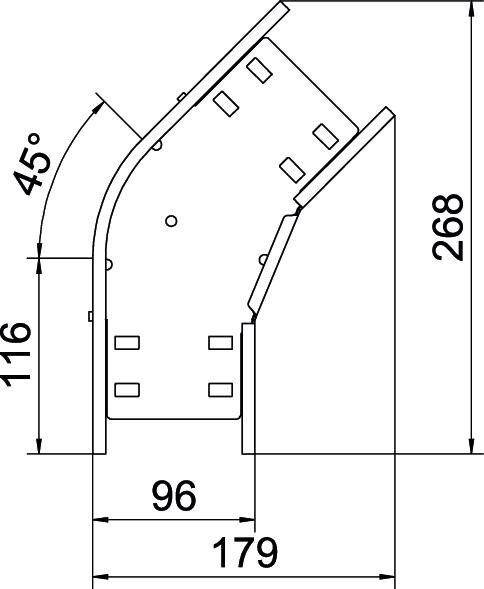 Bogen 45 Grad RB 45 110 FT