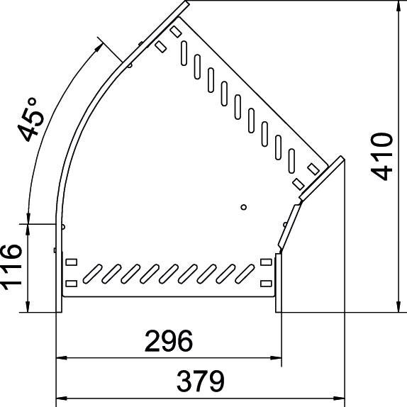 Bogen 45 Grad RB 45 130 FS
