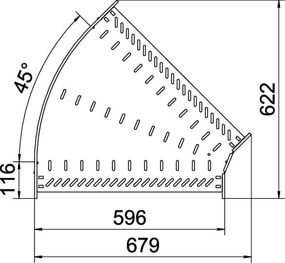 Bogen 45 Grad RB 45 160 FT