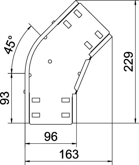 Bogen 45 Grad RB 45 310 FS