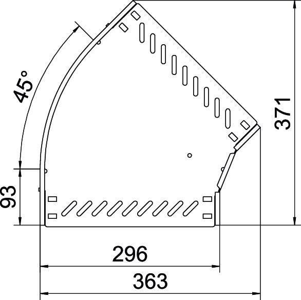 Bogen 45 Grad RB 45 330 FT