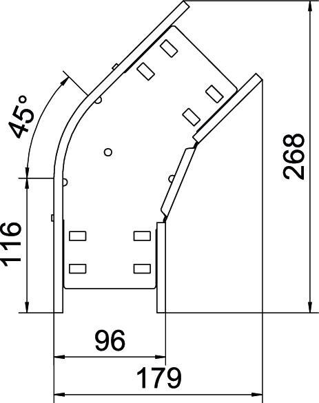 Bogen 45 Grad RB 45 610 FS