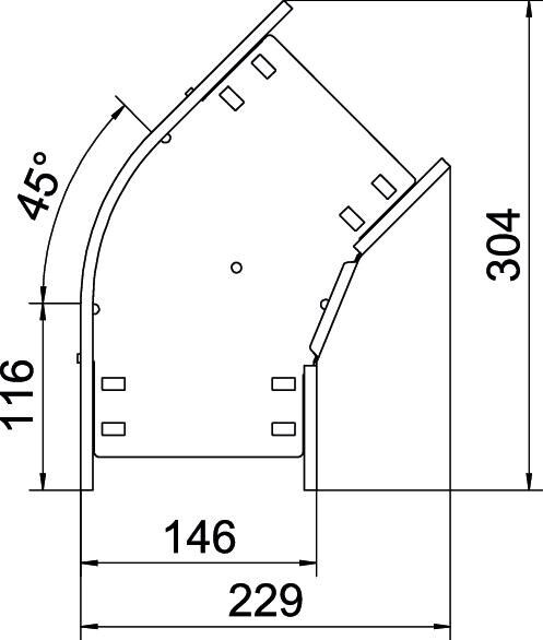 Bogen 45 Grad RB 45 615 FS