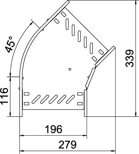 Bogen 45 Grad RB 45 820 FS
