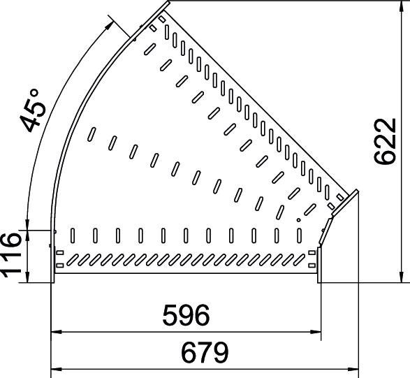 Bogen 45 Grad RB 45 860 FT