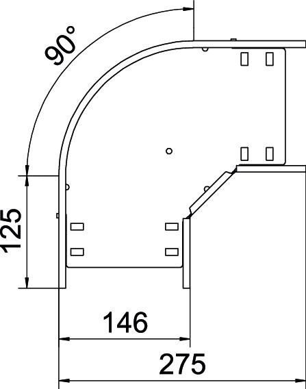 Bogen 90 Grad RB 90 115 FT