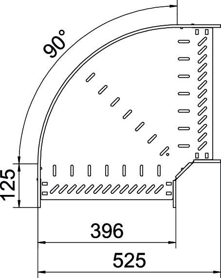 Bogen 90 Grad RB 90 140 A2