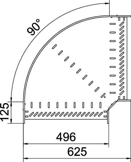 Bogen 90 Grad RB 90 150 A2