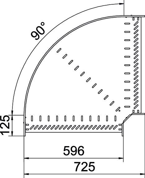 Bogen 90 Grad RB 90 160 FT