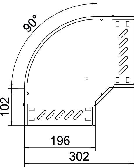 Bogen 90 Grad RB 90 320 FS