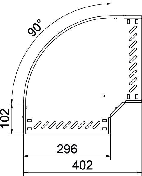Bogen 90 Grad RB 90 330 FT