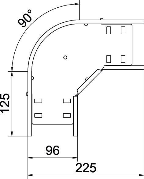 Bogen 90 Grad RB 90 610 A4