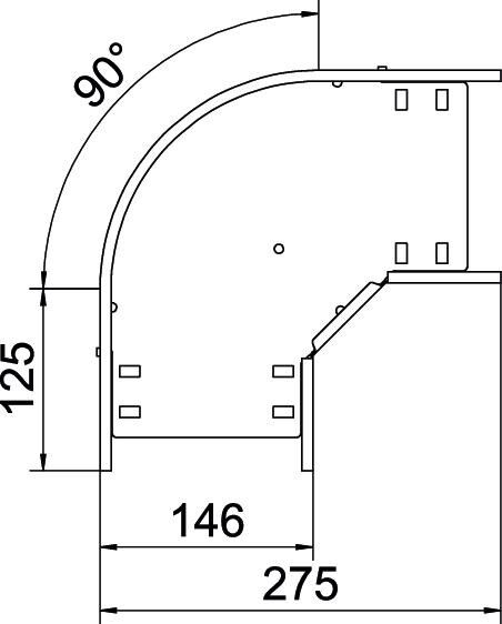 Bogen 90 Grad RB 90 615 FS