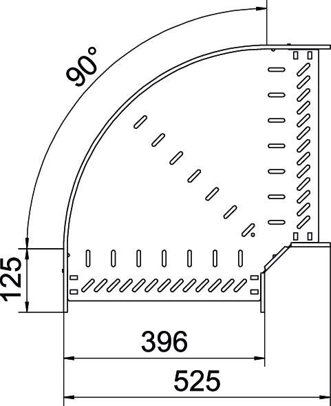 Bogen 90 Grad RB 90 640 A4
