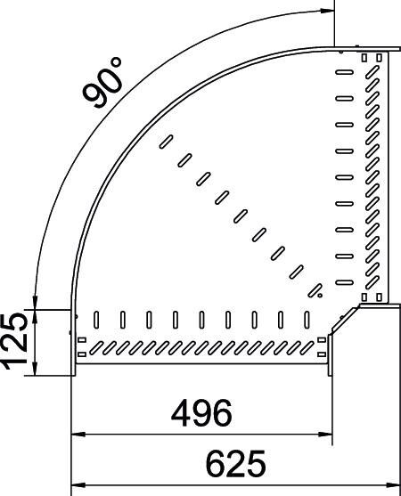 Bogen 90 Grad RB 90 650 A4