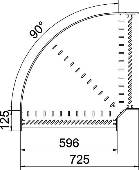 Bogen 90 Grad RB 90 660 A4