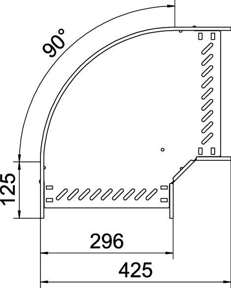 Bogen 90 Grad RB 90 830 FT