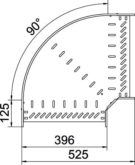 Bogen 90 Grad RB 90 840 FT