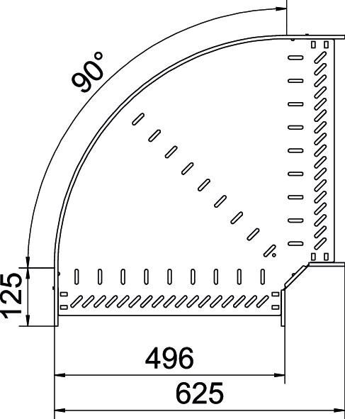 Bogen 90 Grad RB 90 850 FT