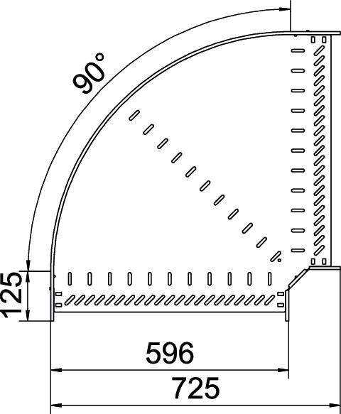 Bogen 90 Grad RB 90 860 FS