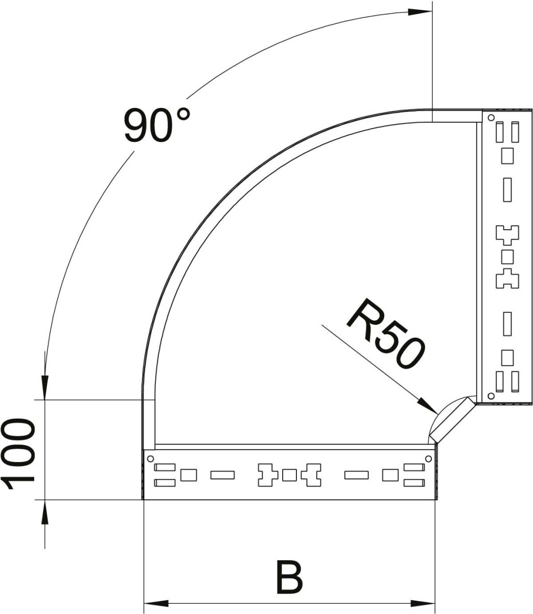 Bogen 90 Grad RBM 90 115 FS