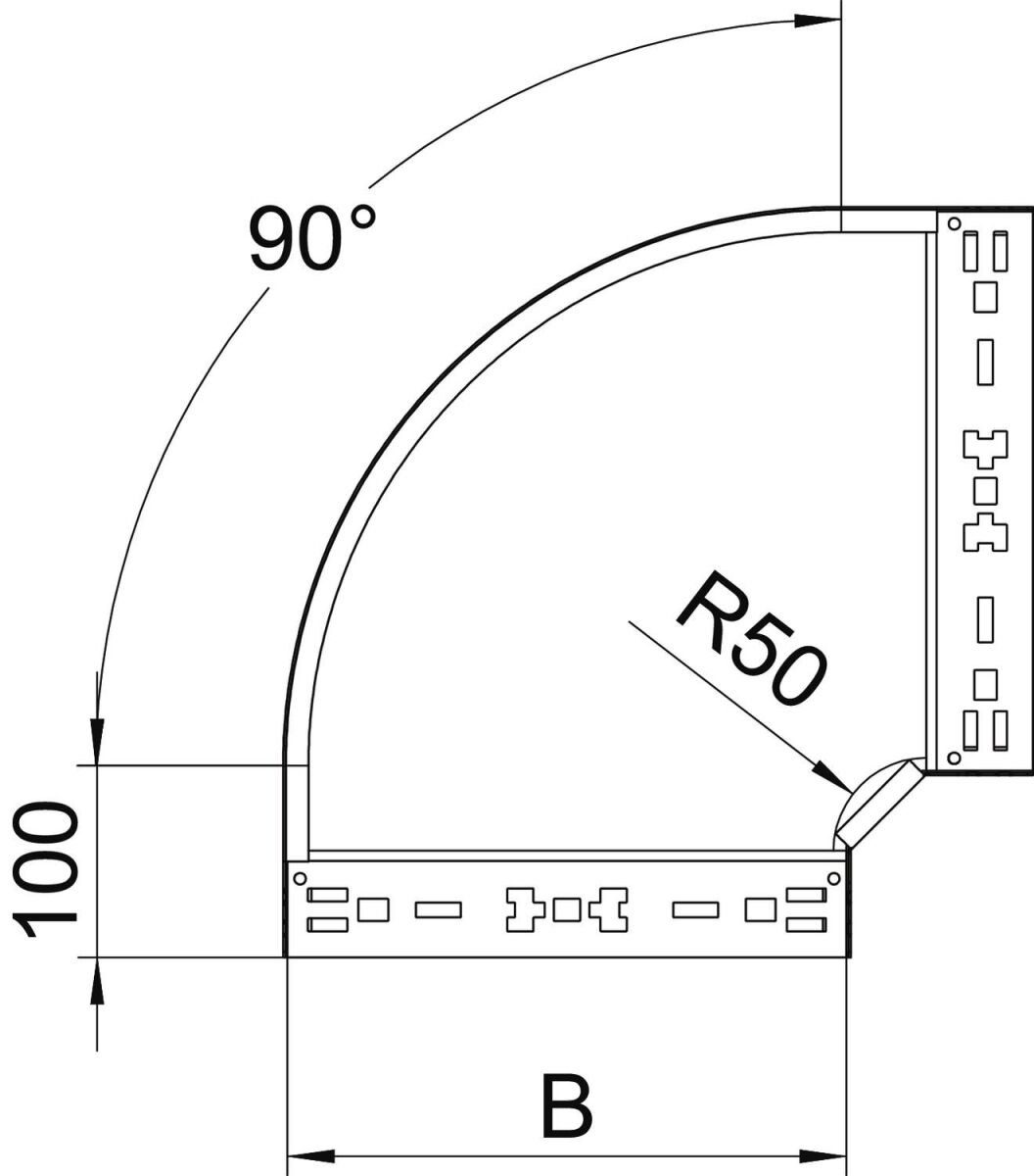 Bogen 90 Grad RBM 90 115 FS