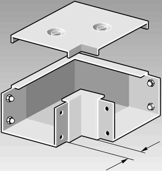 Eckwinkel-Deckel EDF 100/100 S