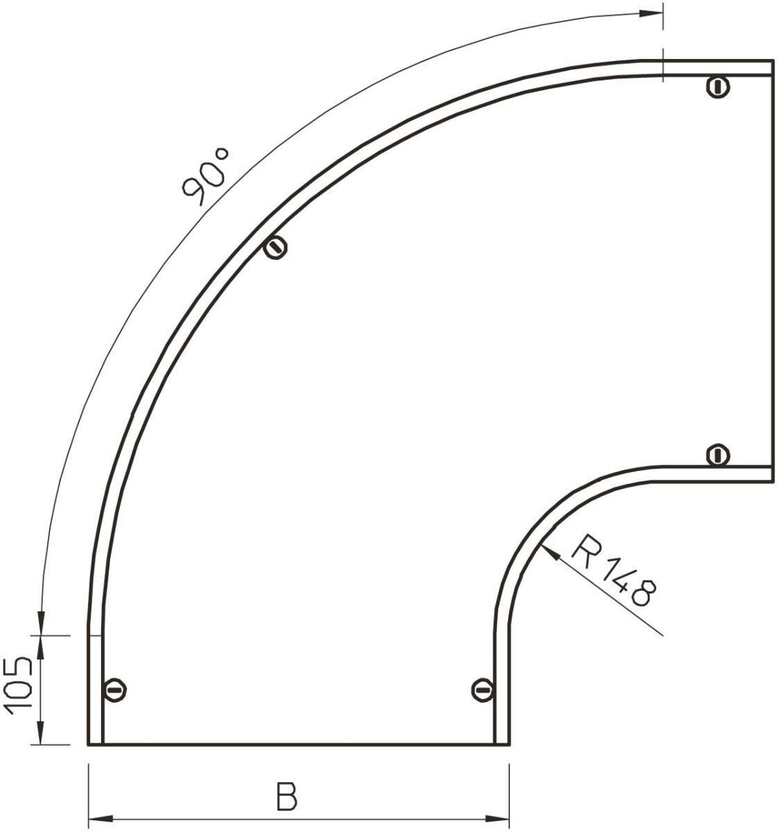 Deckel f.Bogen DFB 90 500 FS