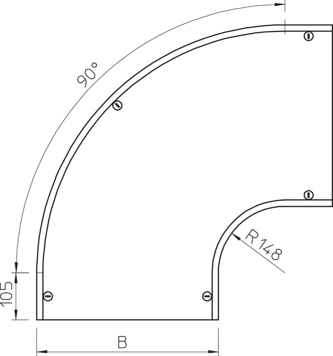 Deckel f.Bogen DFB 90 500 FS