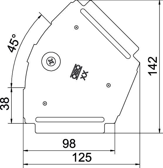Deckel für 45Grad-Bogen RBD 45 100 DD